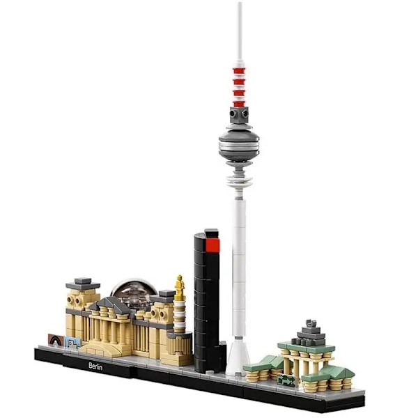 Berlin arkitektur stadsbild byggklossar set torn byggnad tegel stad gatubild montera leksaker för barn födelsedagspresenter no box