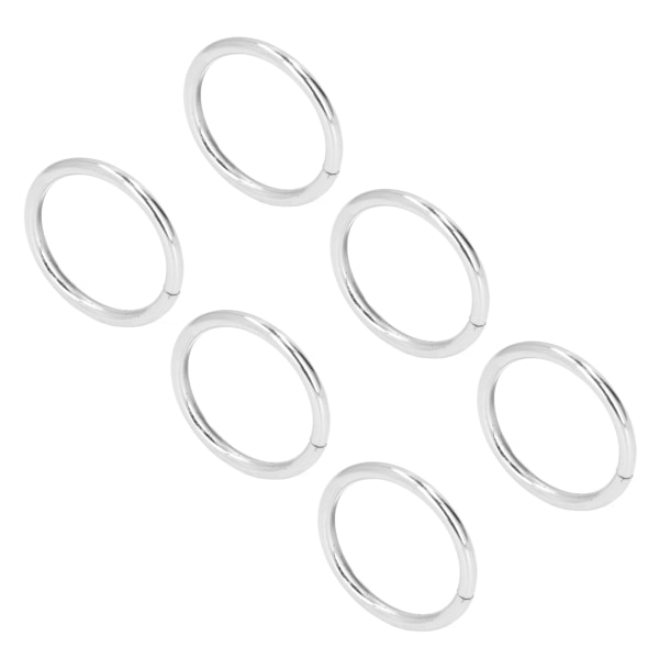 50 st metallringar Robust Hållbar Rostbeständig Utsökt bred användning O-ringar i metall för klädväska Ryggsäck Silver