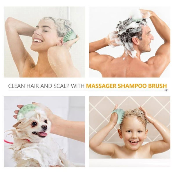 Hårbottenmassageborste, Schampoborste, Silikon Hårbottenmassageborste