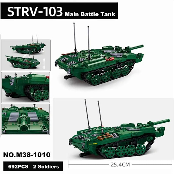 Ii 2 Militärbyggstenar Normandie Landningar Storbritannien USA Tyskland Arméuppsättningar Klossar Leksaker Fordon Pershing Panther Tankar 692Pcs No Box(.101) M