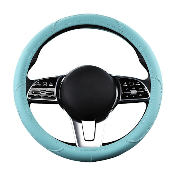 Motocovers bil anti-halk läder rattöverdrag universell bil ratt skyddande överdrag mode stil 38cm rosa blue