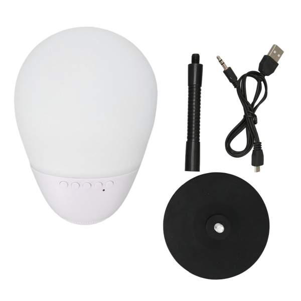 LED Bluetooth-højttaler 5W Støjreduktion Sucker Base Stand-højttaler til hjemmekontor