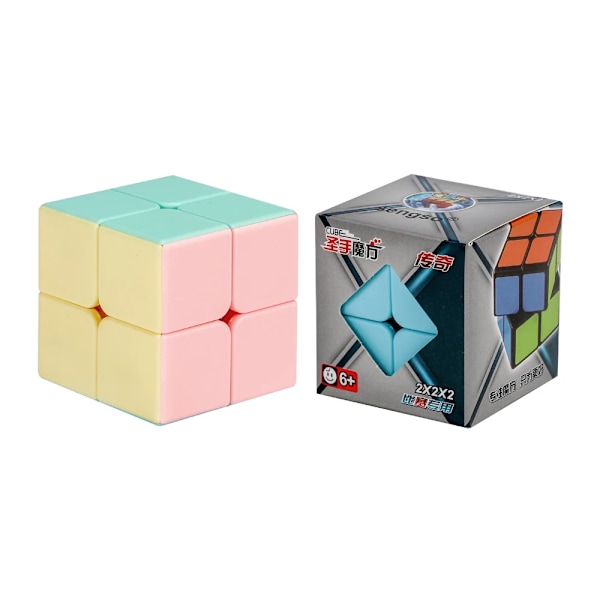 Sengso Speed Cube 2X2 3X3 4X4 5X5 Macaron-serie Stickerless Magic Cubo Rubick Profession Pussel Högkvalitativa Fidget Leksaker för Barn 2x2