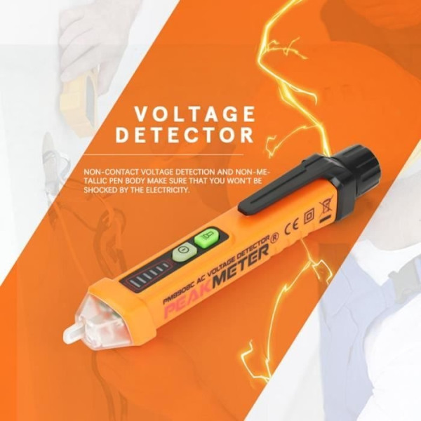 Peakmeter Pm8908C Ncv Detektor Spänningstestare Penna Med Led Indikator Ac12-1000V