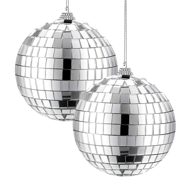 2 stk Speil Disco Ball 70s Disco Party Hengeball For Party