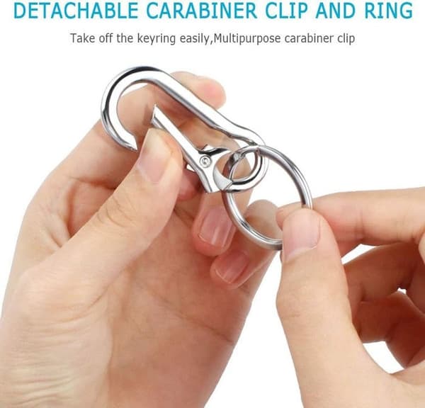 Nyckelringar med karbinhake | 10-pack