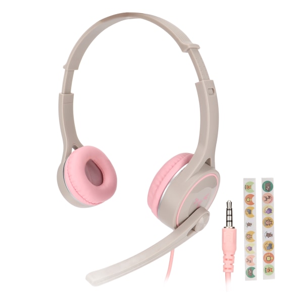Vikbart headset för barn 3,5 mm trådbundet headset Stereoheadset för onlineklass Lyssna på musik