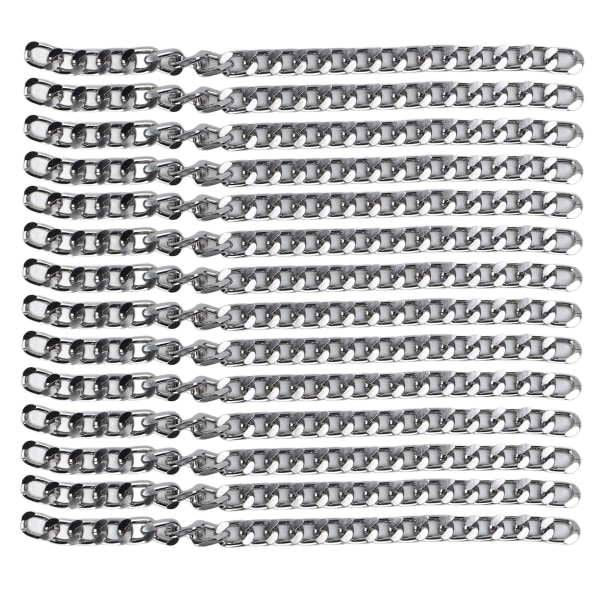 10m aluminium kantstenskæde Rustfast kantsten snoede led kæde til gør-det-selv-armbånd halskæde ankelkæde smykker fremstilling DC25 sølv