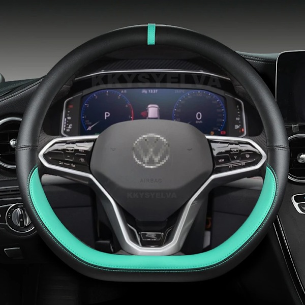 D-format rattöverdrag för VW Sharan Passat Caddy Touran Tiguan 2015-2021 Teramont Atlas T-Roc T-Cross 2017-2021 GREEN