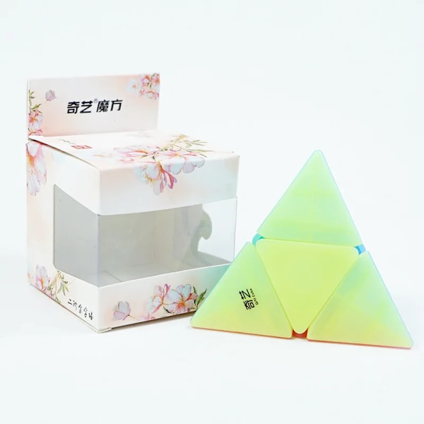 Jelly Color Magic Cube 2X2 3X3 4X4 5X5 Pyramid Nyckelring Speed Cube Pedagogisk Cubo Magico Pussel Leksak För Barn Present 2X2 Pyramid