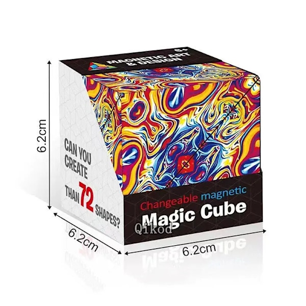 Ny Variant Geometrisk Föränderlig Magnetisk Magisk Kub Anti Stress 3D Dekompression Hand Flip Pussel Kub Barn Avlastare Fidget Leksak Cube 6