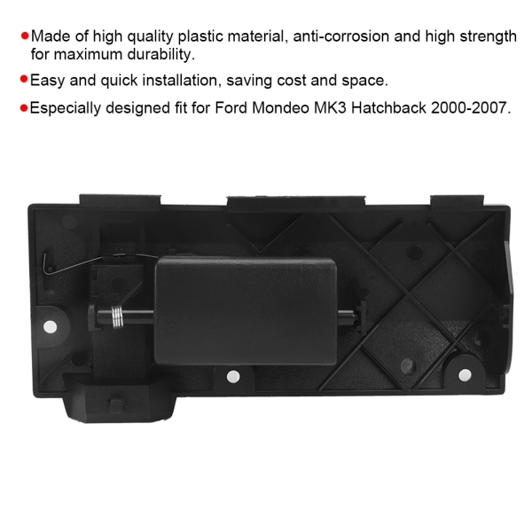 Handskerumshåndtag venstre kørepasning til Ford Mondeo MK3 Hatchback 2000-2007 Sort