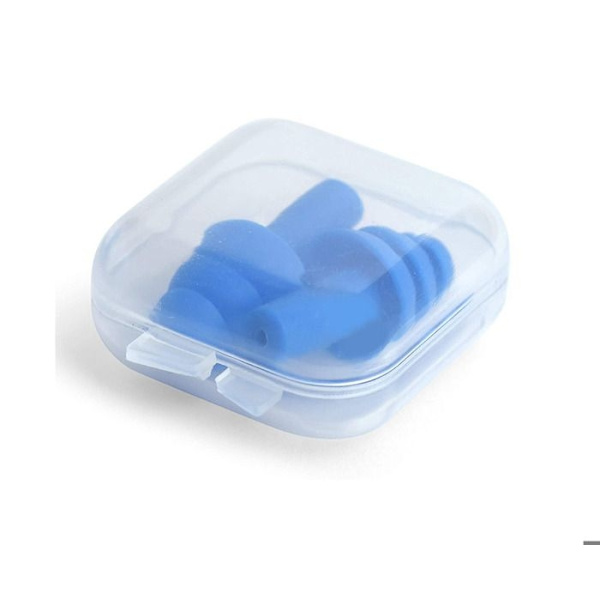 10 Par Silikonöronproppar I Mjuka Plastfodral Återanvändbara Tvättbara Nrr 28 Db För Sömn