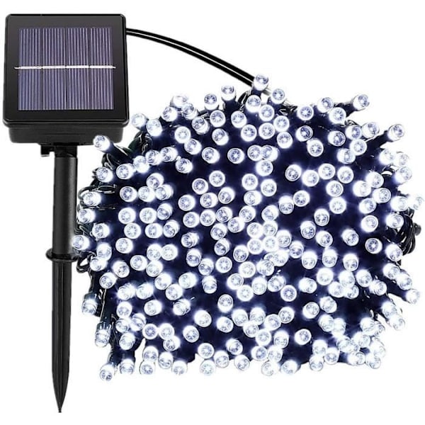 30M 300 LED Solarslinga 8 Lägen Vattentät Vit Ljus Utomhus Fe Ljus Dekoration För Trädgård T[548]