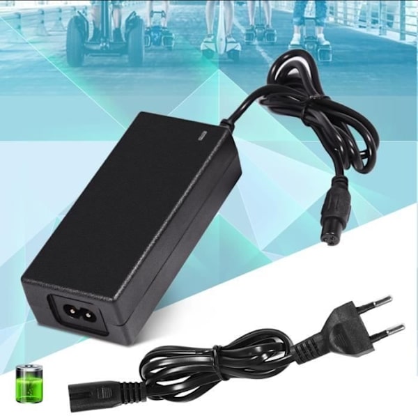 Elektrisk skoter batteriladdare adapter DC 42V 2A (EU-kontakt)