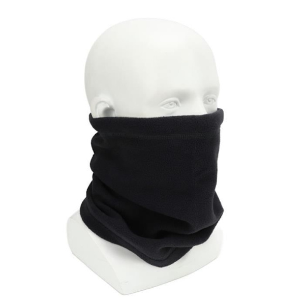 Xxu Fleece Ansiktsskydd med Justerbar Dragsko Unisex Termisk Halsvärmare för Vinterskidåkning Svart Xu010 Xu010