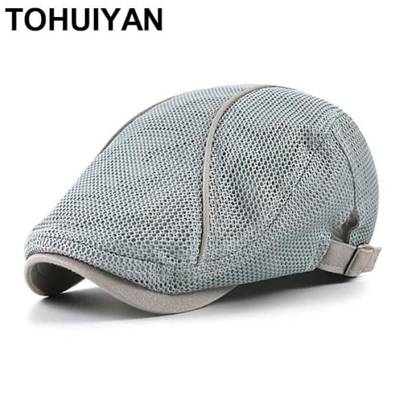 Keps, Tohuiyan Sommar Newsboy Kepsar För Män Andningsbara Mesh Baskrar Hattar Casual Boina Hombre - Typ Kaffe