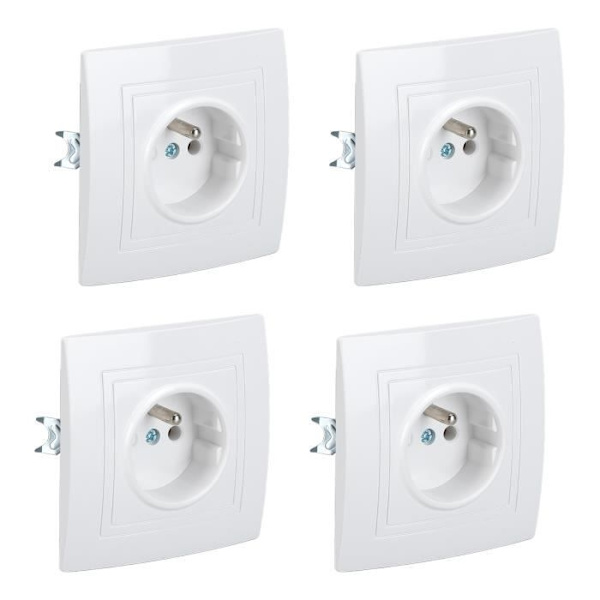Vägguttag - Cikonielf - 8 st - 16A - 220V - Avtagbar frontpanel As shown