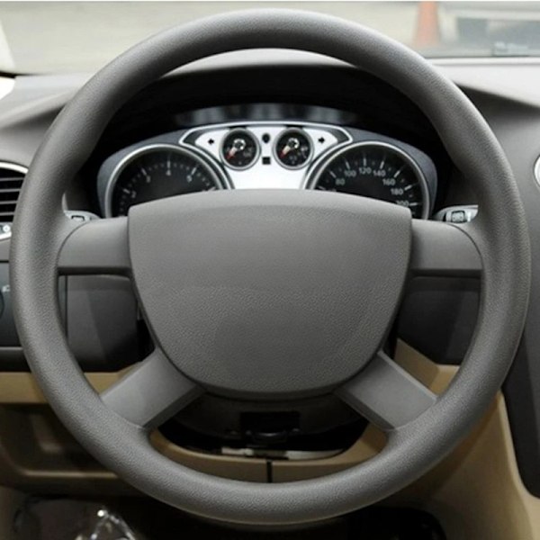 Artificia läder handsydd svart rattöverdrag för Ford Kuga 2008-2011 Focus 2 2005-2011 C-Max 2007-2010 Transit