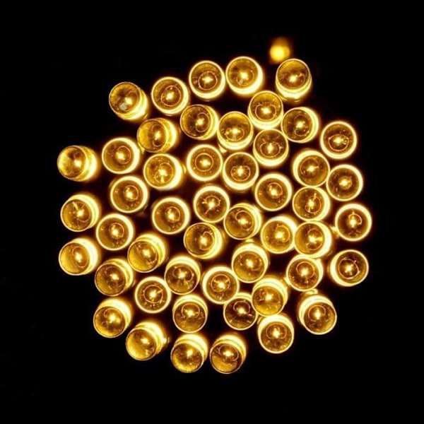 Ledertek Solcellsdriven Vattentät Ljusslinga 12M 100 LED 8 Lägen Dekorativ Lampa För Fest (100 LED Varmvit)