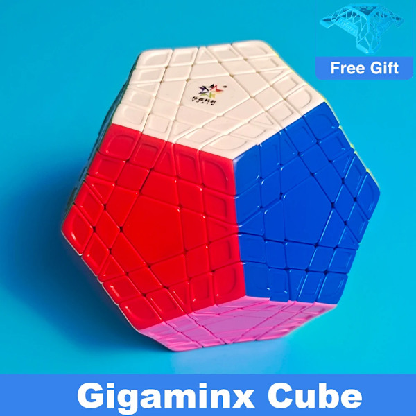 Yuxin Huanglong Gigaminx Magic Cube Stickerless 5X5 Dodekaeder Professionellt Hastighetspussel 12-sidig Megaminx Fidget Leksak Cubo Magico Gigaminx Cube