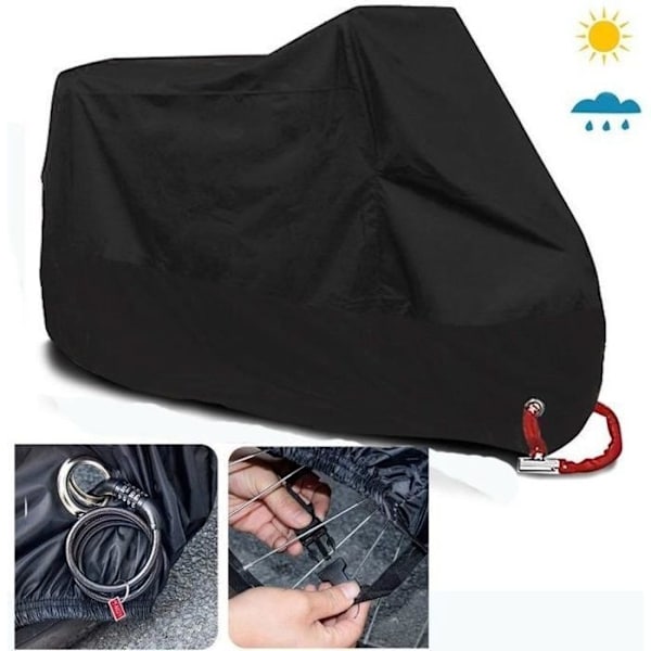 Ohlala 245X105X125Cm 190T Polyester Motorcykelskydd (Svart)