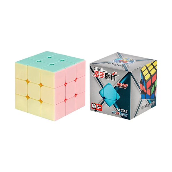 Pyramid Macaron Speed Cubo Magico Fidget Leksaker Ny Macaron Färg Magic Cube Macaron Stickerless Magic Cube 3X3 3x3