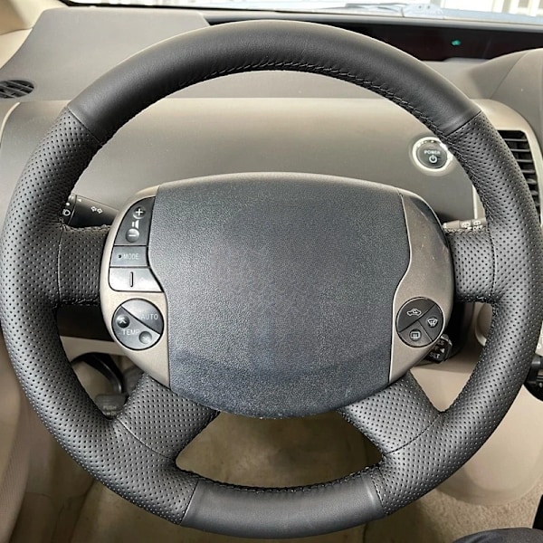 Skräddarsydd rattfläta i läder för Toyota Prius 20 (XW20) 2004 2005 2006 2007 2008 2009