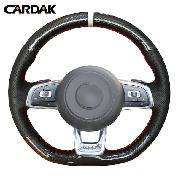 Cardak rattöverdrag i svart mockaläder för Volkswagen Golf 7 MK7 GTI R VW Polo Scirocco 2015 2016 Style 16