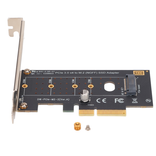 M.2 til Pcie Adapter PCB gullbelagt M.2 NVME til PCIe 3.0 X4 High Speed ​​​​Expansion Riser Adapter