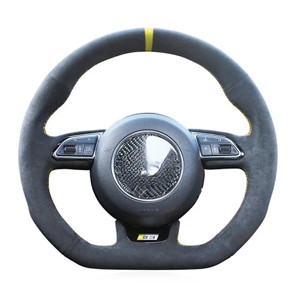 Handsydda svarta mockarattöverdrag för Audi S1 8X S3 8V Sportback S4 B8 Avant S6 C7 S5 8T S7 G8 RS Q3 8U SQ5 8R style 4