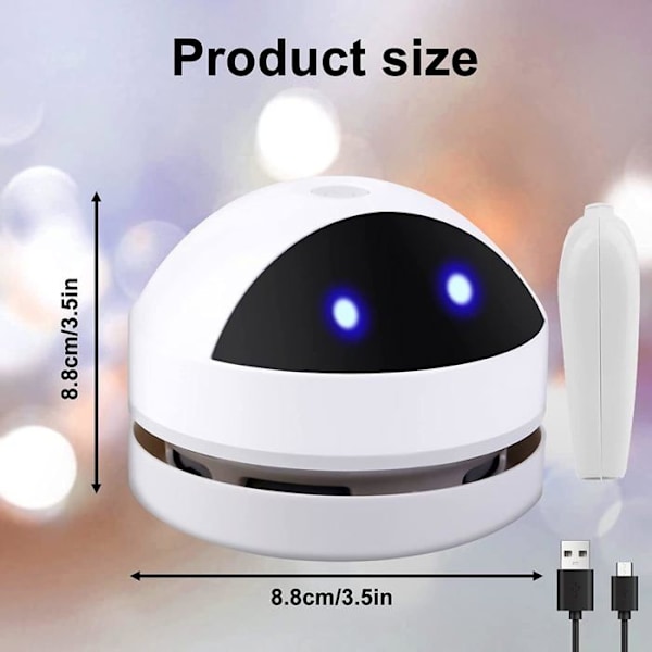 Mini Sladdlös Handdammsugare - Hög Sugkraft - Med 120 Minuters Drifttid - USB Uppladdningsbar -.[G205] White.