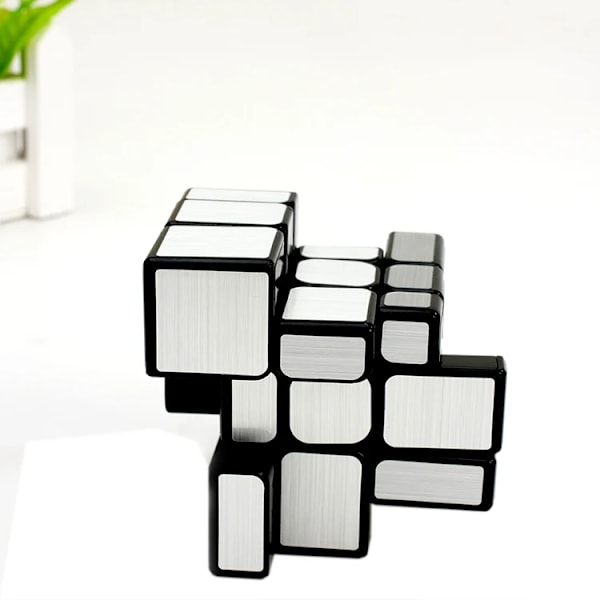 Mfjs Mirror Cube 3X3 Magic Speed Cube Stickerless Professionell Fidget Leksak Spegel 3X3 Cubo Magico Pussel mirror silver