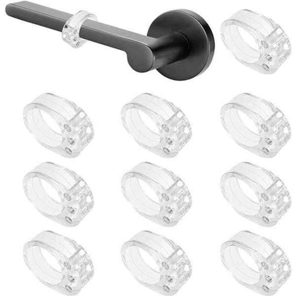 Dörrstopp - Zgeer - Oval - Transparent - Pvc - Dörrhandtagsskydd Transparent