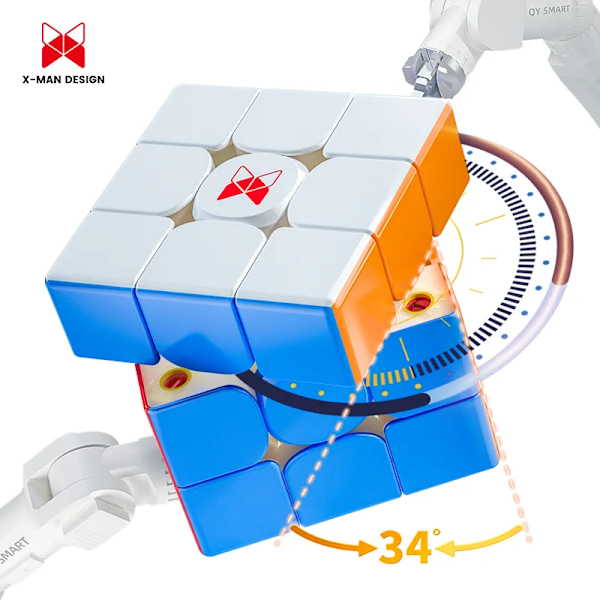 [Ecube] X-Man Tornado V3 3X3 Stickerless Professionell Speed Magic Cube För Tävling 3X3X3 Kub Pussel Pedagogisk Leksak Standard Version