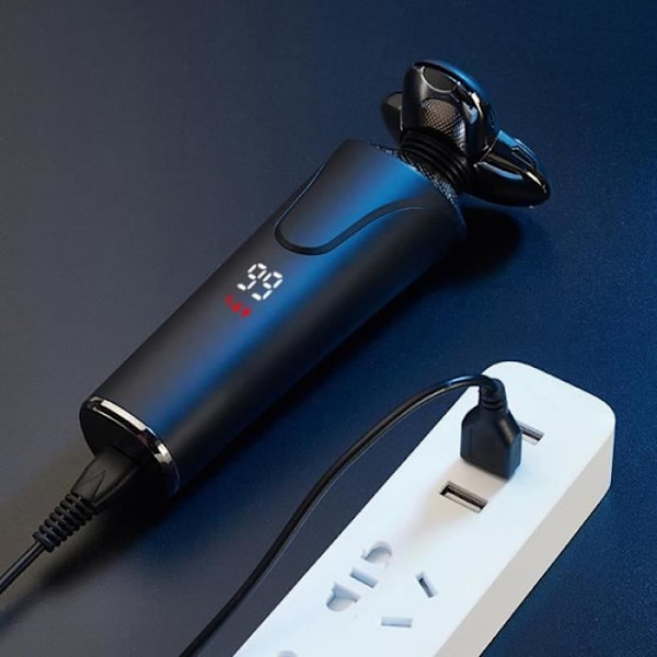 Elektrisk rakapparat för män, elektrisk rakapparat, elektrisk rakapparat våt torr 4 i 1 USB ansiktsrengöringsborste