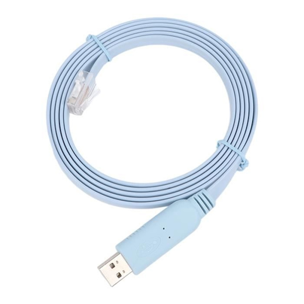 Hurrise USB till RJ45-kabel - USB till RJ45 Konsolkabel - Vit - 1,8 Meter - Plug and Play