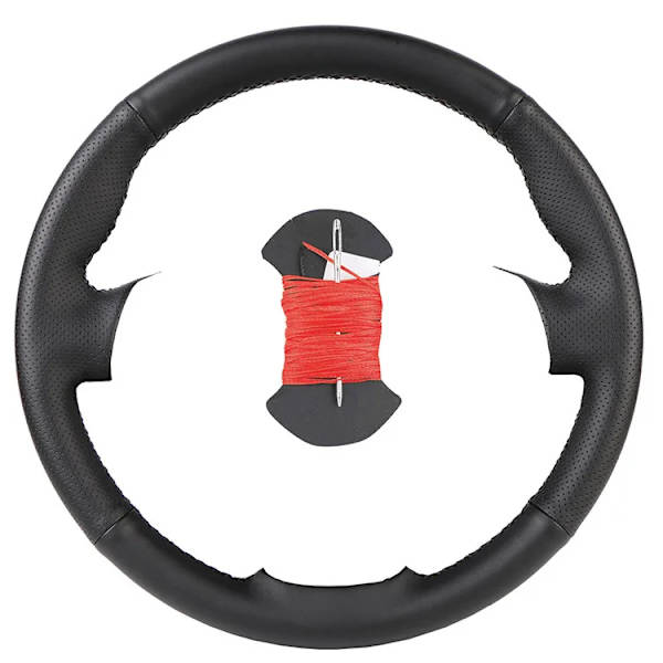 DIY läderstyrstäcke med handsydda sömmar för Mazda 3 Axela 2008-2013 Mazda CX-7 CX7 2010-2016 Mazda 5 2011-2013 Red