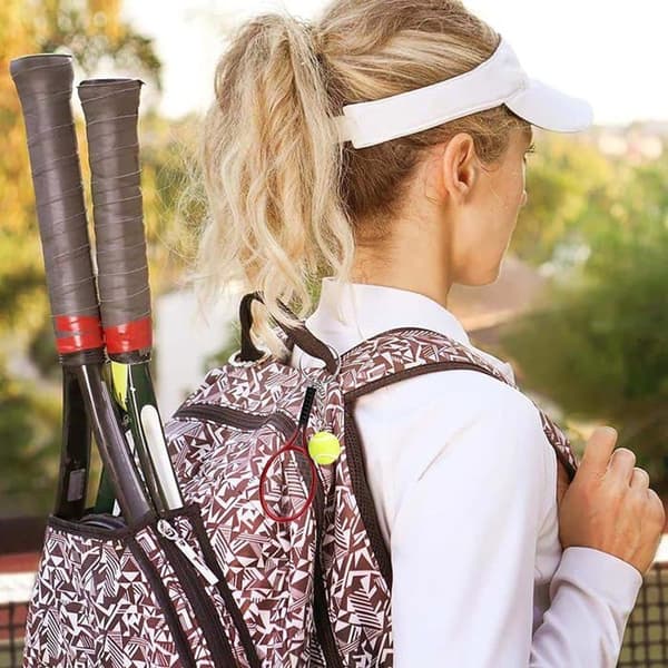 Nyckelring Hänge Mini Tennisracket (Röd)