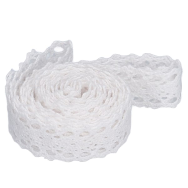 Spetsband bomullstråd 20 yards vita dekorativa tillbehör för DIY-kläder Presentdekoration