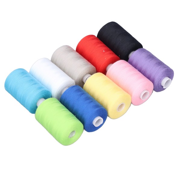 10 stk sytråd rige lyse farver høj styrke Meget holdbar premium polyester bred anvendelse symaskine tråd
