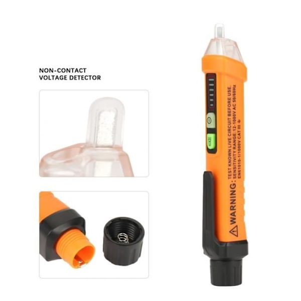 Peakmeter Pm8908C Ncv Detektor Spänningstestare Penna Med Led Indikator Ac12-1000V