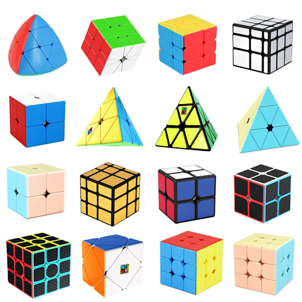Professionell Speed Magic Cube 2X2 3X3 Pyramid Högkvalitativt Pussel Magic Cube Utbildning Lärande Cubo Magico Leksaker Skewb Cube A