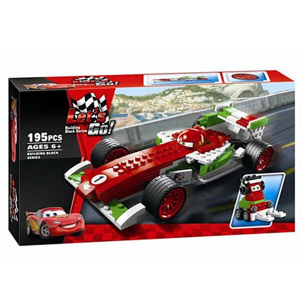 Aoger Pixar Cars 3 Byggstenar Modell Leksak Presentset Blixten McQueen Jackson Farbror Lastbil Pojkens Födelsedag Leksakspresent 195PCS With Box