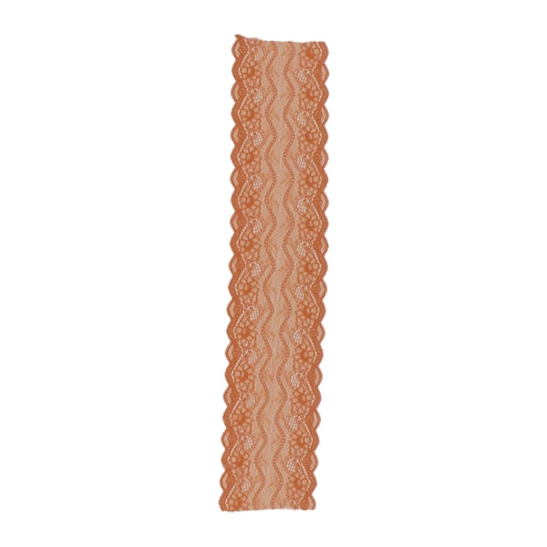 10 yards blondestof 18,5 cm bred skærbar håndlavet DIY beklædningsgenstand mesh nylon stretch blondebånd dekoration cremet tomat brun