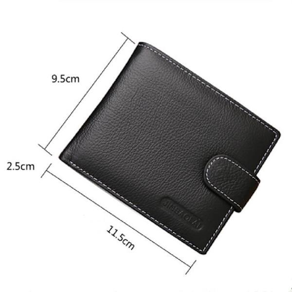 Plånbok - Läder - Herr - Svart - Mjuk - Elegant och Klassisk Black