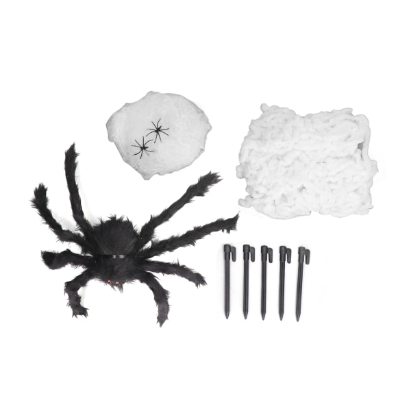 Halloween set Epäsäännöllisen muotoinen säänkestävä elastinen polyesterimuovi Halloween-hämähäkinverkkokoristelu