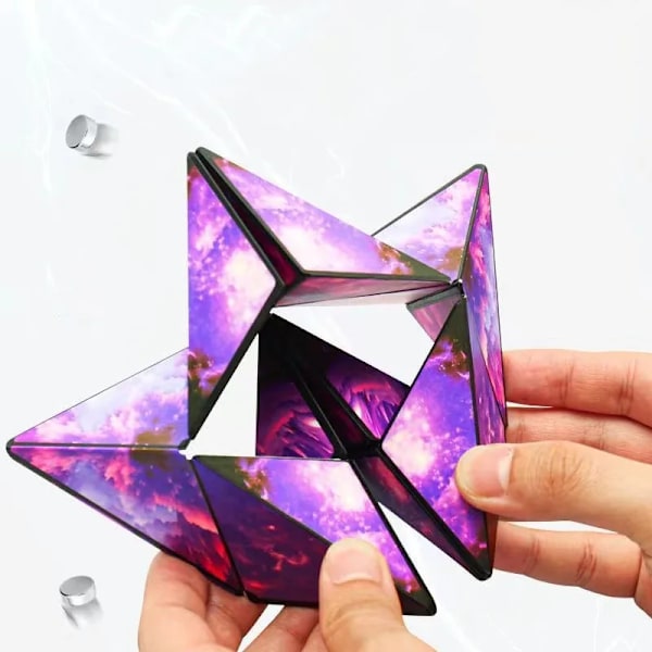Ny Variant Geometrisk Föränderlig Magnetisk Magisk Kub Anti Stress 3D Dekompression Hand Flip Pussel Kub Barn Avlastare Fidget Leksak Cube 3