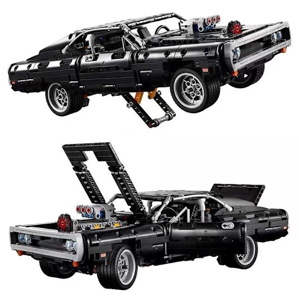 Heta MOC-klossar Teknisk Bilserie Doms Dodged Charger 42111 Modellbyggstenar 1077 delar Racingbilar Leksaker Present till pojkar barn Type 19018 Without box