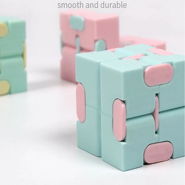 Pusselkub Hållbar Utsökt Dekompressionsleksak Infinity Magic Cube För Vuxna Barn Fidget Leksaker Antistress Ångest Skrivbordsleksak blue